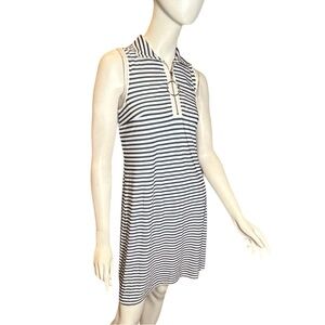 Ivy Lane Stripe Dress Navy White Mod Small